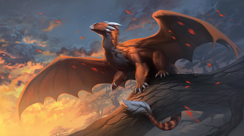 King Of Clouds , dragon, artist, artwork, digital-art, deviantart HD wallpaper