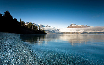 Nature, Water, Mountains, Lake, Shore, Bank, Transparent, Freshness HD wallpaper