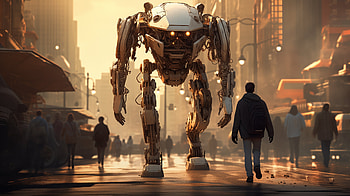 Futuristic Mecha Robot, mecha, robot HD wallpaper