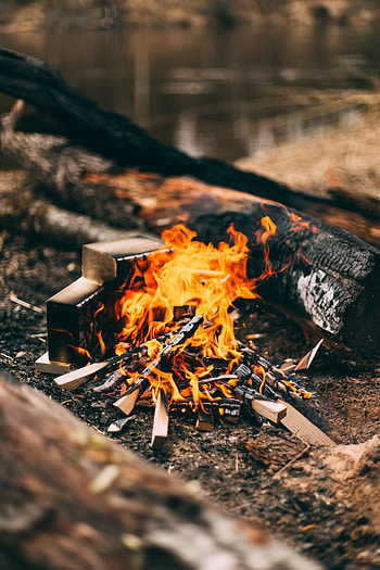 Fire, Bonfire, Miscellanea, Miscellaneous, Firewood, Camping, Campsite HD phone wallpaper