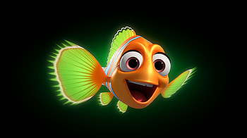 A glowing Nemo from Finding Nemo, Nemo (Finding Nemo), movie, Finding Nemo HD wallpaper