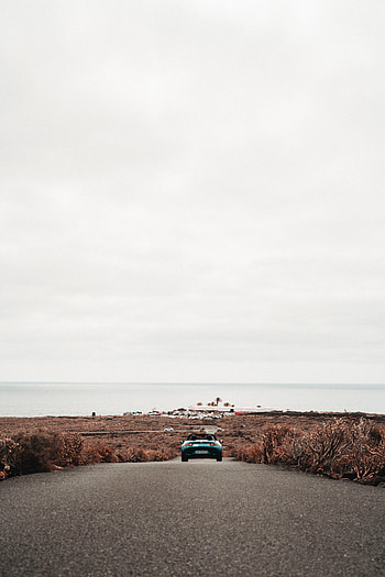 Landscape, Cars, Horizon, Coast, Road, Car, Machine HD phone wallpaper