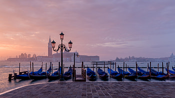 Gondolas, Venice HD wallpaper