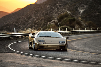 Lamborghini Diablo, , front view, exterior, Diablo SE, golden Diablo, Italian sports cars, Lamborghini HD wallpaper
