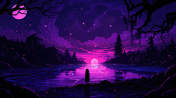 Alone In The Dark Night, artist, ai, artwork, digital-art, deviantart HD wallpaper