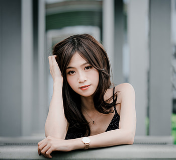Asian, girl model, brunette HD wallpaper