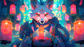 Godess Fox, fox, goddess, AI Art HD wallpaper