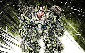Bulkhead, grunge art, Transformers, creative, autobot, Bulkhead Transformer, green abstract rays, Bulkhead , American military vehicle Transformer HD wallpaper