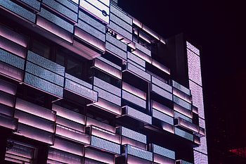 Architecture, Building, Miscellanea, Miscellaneous, Backlight, Illumination, Balconies HD wallpaper
