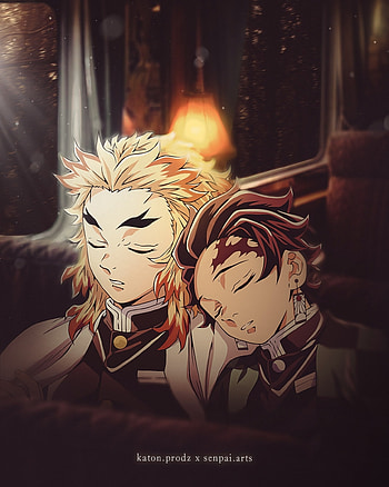 Tanjiro e Rengoku, kimetsunoyaiba, demonslayer, anime HD phone wallpaper