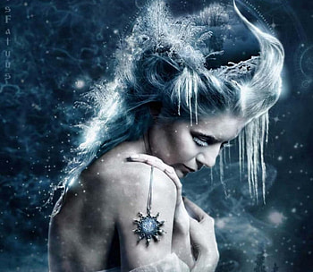 Lady Winter, winter, lady, abstract, fantasy HD wallpaper
