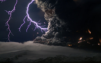 Landscape, Lightning HD wallpaper
