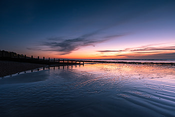 Nature, Sunset, Sky, Sea, Horizon, Pier HD wallpaper