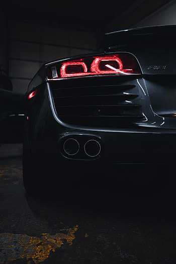Audi, Cars, Car, Grey, Back View, Rear View, Audi R8 HD phone wallpaper