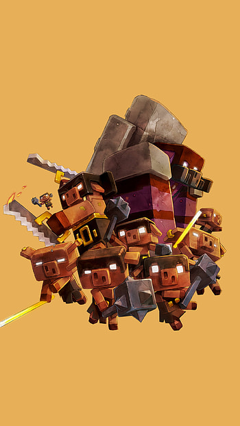Minecraft Legends - The Piglins, video game, Minecraft Legends, Minecraft, adventure HD phone wallpaper