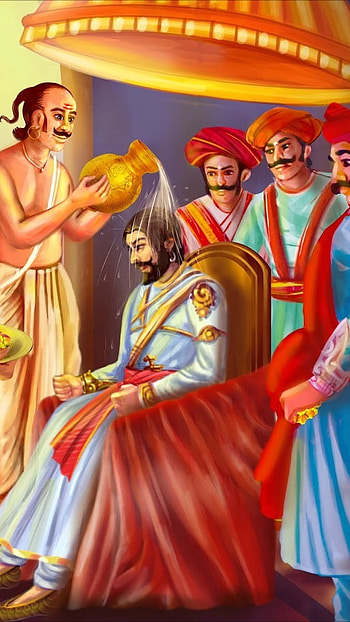 Shivaji Maharaj Jayanti, Painting, Swarajyabhishek HD phone wallpaper