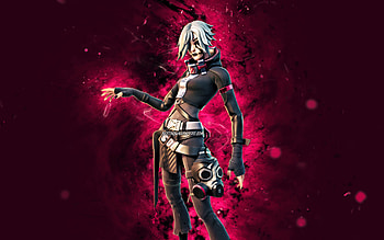 Grimoire, , purple neon lights, Fortnite Battle Royale, Fortnite characters, Grimoire Skin, Fortnite, Grimoire Fortnite HD wallpaper