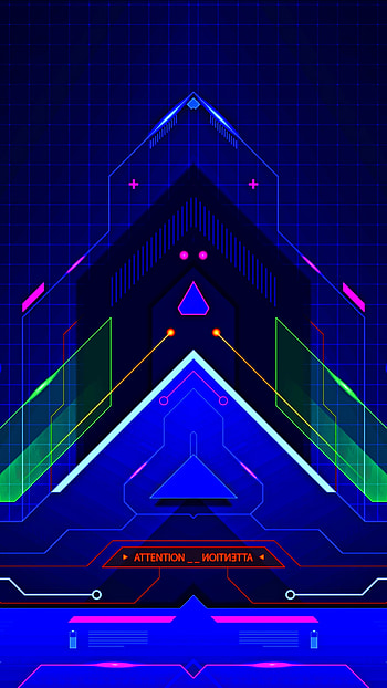 tech future gamer neon, digital, 3d, amoled, blue, modern, grid, line, pattern, colorful HD phone wallpaper