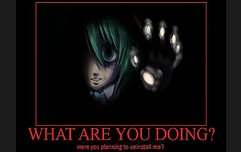 what are u doing?, miku, kill, aqua, unistall, creepy, dark HD wallpaper