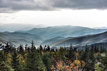 Great Smoky Mountains National Park, Clingmans Dome view, Majestic landscapes, Mountain range HD wallpaper