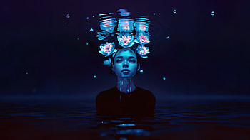 Submerged Beauty, artist, artwork, digital-art, deviantart HD wallpaper