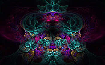 Abstract, Flowers, Patterns, Fractal, Colorful, Colourful HD wallpaper