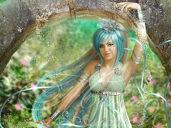 ~Sweet Spirit Splash~, digital art, dress, charm, lady, bright, water, female, sweet, splash, gorgeous, weird things people wear, beautiful, woman, spirit, fantasy, pretty, manipulation, models, girls, lovely, splendor, hair HD wallpaper