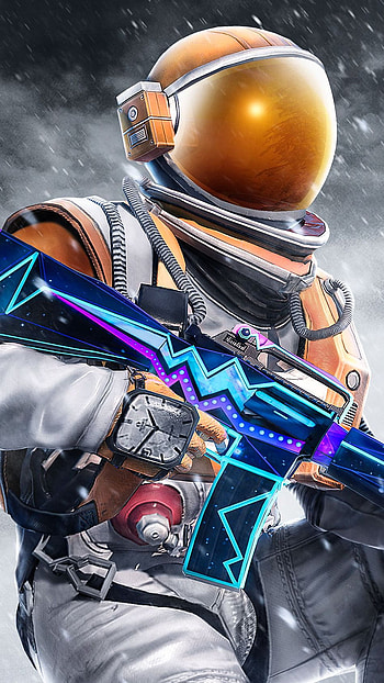 Snow walker suite with m16, snow walker, suit, m16, pubg, battle ground HD phone wallpaper