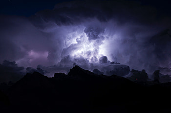 Nature, Night, Clouds, Lightning, Dark, Mainly Cloudy, Overcast, Gloomy HD wallpaper