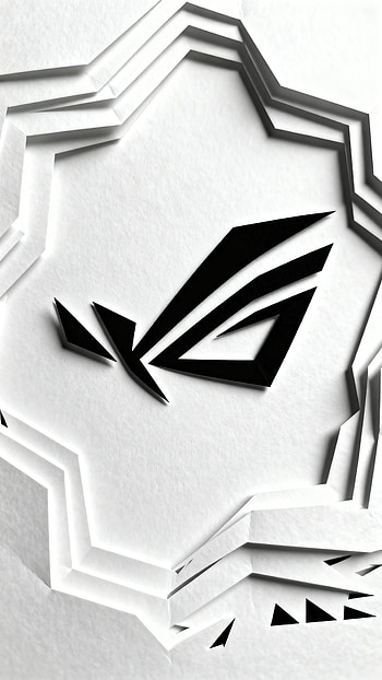 Asus ROG Paper Crest, logo, paper art HD phone wallpaper