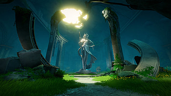 Duet Night Abyss — Luminous Statue of the Ruined Temple, video game, Duet Night Abyss, statue HD wallpaper