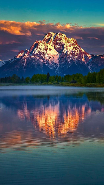 Mount Moran, Grand Teton National Park HD phone wallpaper