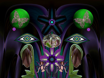 Lady Slippers, eye candy, abstract, 3d, fractal, collage HD wallpaper