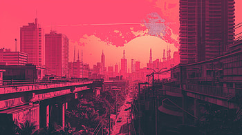 DuoTone Urban Dreamscape, duotone, city, cityscape, urban, skyline HD wallpaper