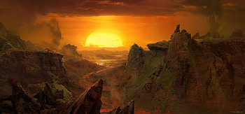 Sunrise On Alien Planet , sunrise, artist, artwork, digital-art, artstation HD wallpaper