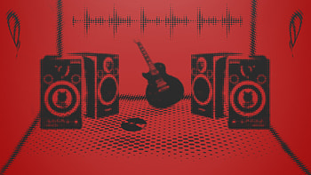 Music Abstract Art, music, art, artist, red, guitar HD wallpaper