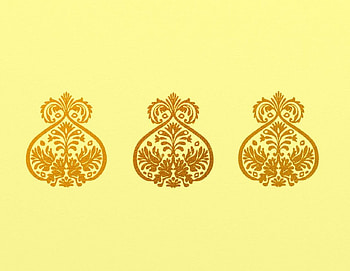 gold trio design , , border, yellow HD wallpaper