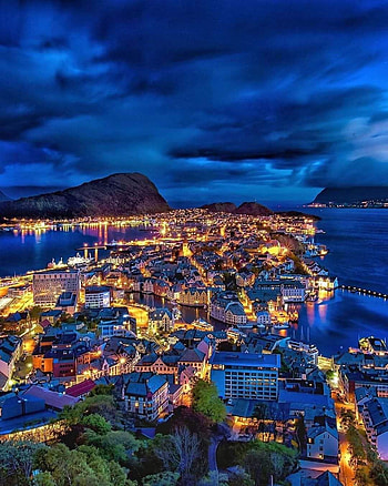 Alesund Norway, cloud, sky HD phone wallpaper