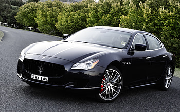 Black, luxury car, Maserati Quattroporte HD wallpaper