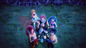 Anime - Fairy Tail Erza Scarlet Wendy Marvell Rain Manga Anime Lucy Heartfilia Natsu Dragneel Gray HD wallpaper