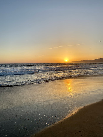 Playa, atardecer HD phone wallpaper
