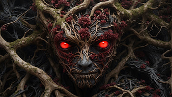 Tree Monster, tree, monster, flower, scary, forest HD wallpaper
