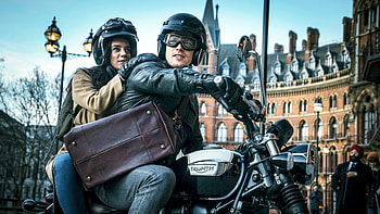 SAS: Red Notice (2021), afis, hannah john kamen, man, poster, motorcycle, girl, sas red notice, actress, movie, actor, couple, sam heughan HD wallpaper