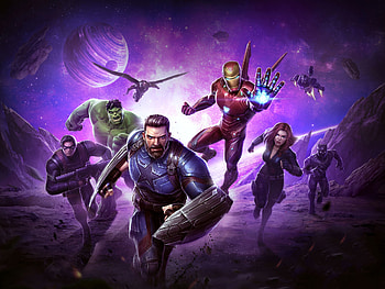Avengers Infinity War Marvel Contest Of Champions 2018, marvel-contest-of-champions, games, marvel, iron-man, captain-america, hulk, black-widow, black-panther HD wallpaper