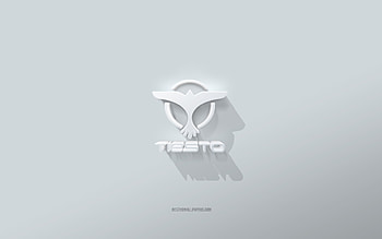 Tiesto logo, white background, Tiesto 3d logo, 3d art, Tiesto, 3d Tiesto emblem HD wallpaper