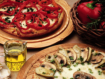 Food, Pizza, Pepper, Mashrooms, Oil, Butter, Garlic HD wallpaper
