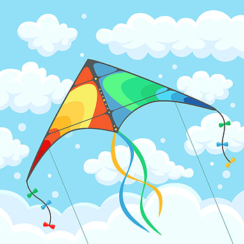 Colorful kite, Sky with clouds, Summer festival, Kitesurfing HD phone wallpaper