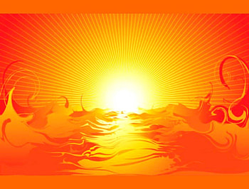 The sun always rises, abstract, 3d, yellow, orange, sun, stunning HD wallpaper