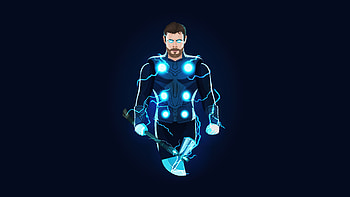 Thor Chris Hemsworth Minimal Art , thor, minimalism, minimalist, artist, artwork, digital-art, behance HD wallpaper