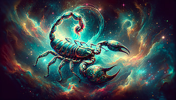 Celestial Scorpio: Astrological, Scorpio (Astrology), scorpion, space, galaxy, cosmic HD wallpaper